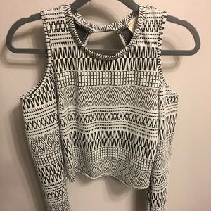 Open Shoulder Crop Top